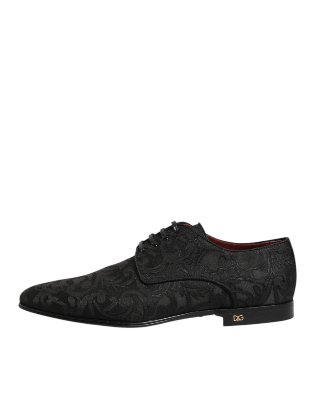 Dolce & Gabbana Brocade Lace-Up Derby Shoes in Black