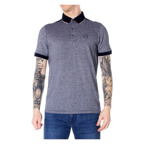 Armani Exchange Blue Cotton Men's Polo Shirt - Designer | Mens Edit