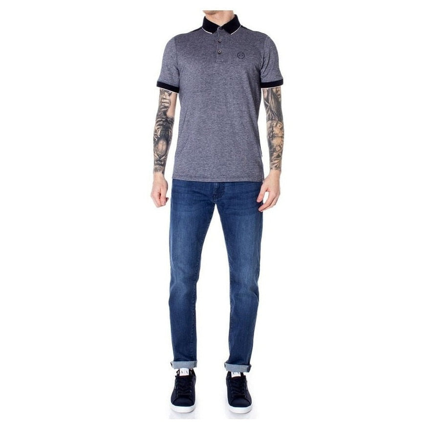 Armani Exchange Cotton Polo Shirt in Blue