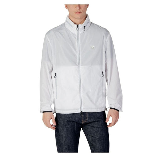 Armani Exchange White Polyester Men's Shell Jacket - Designer | Mens Edit
