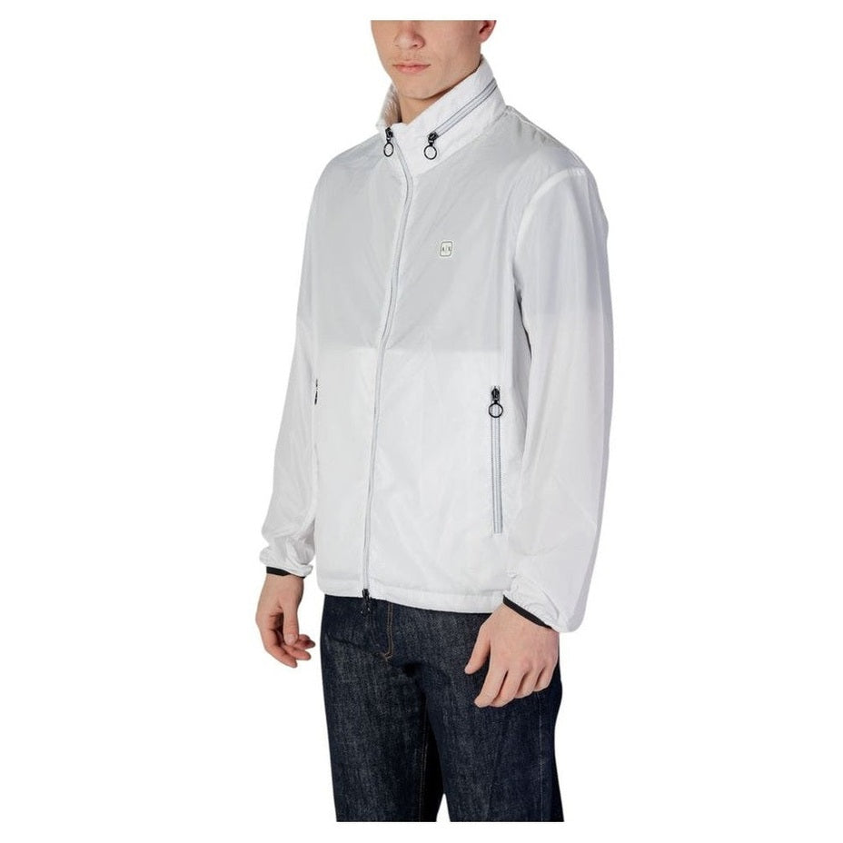 Armani Exchange White Polyester Shell Jacket