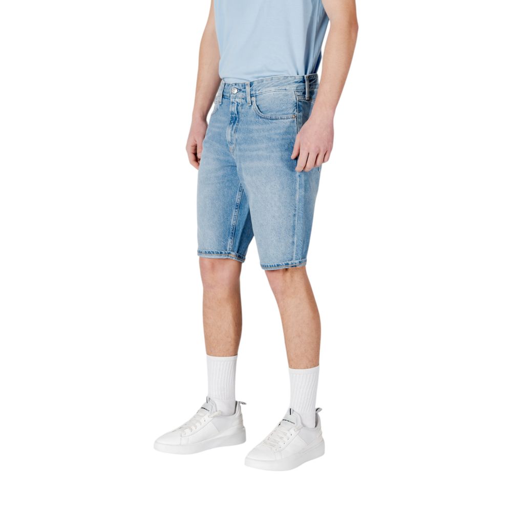 Calvin Klein Βαμβακερό Σορτς Μπερμούδα Μπλε