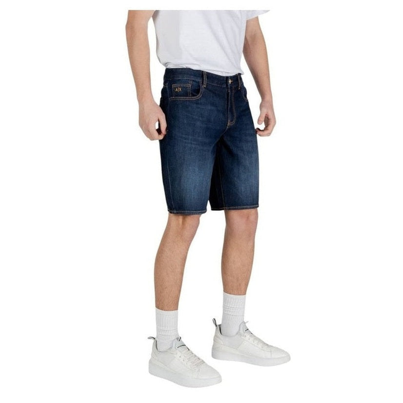Armani Exchange Cotton Bermuda Shorts in Blue