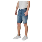 Armani Exchange Blue Polyester Bermuda Shorts