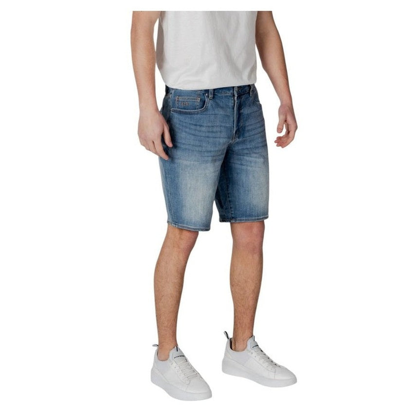 Armani Exchange Blue Polyester Bermuda Shorts