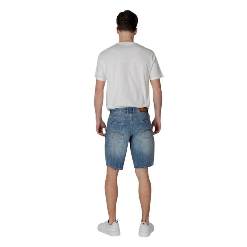 Armani Exchange Blue Polyester Bermuda Shorts