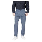 Armani Exchange Blue Cotton Men's Breathable Skinny Pants - Designer | Mens Edit