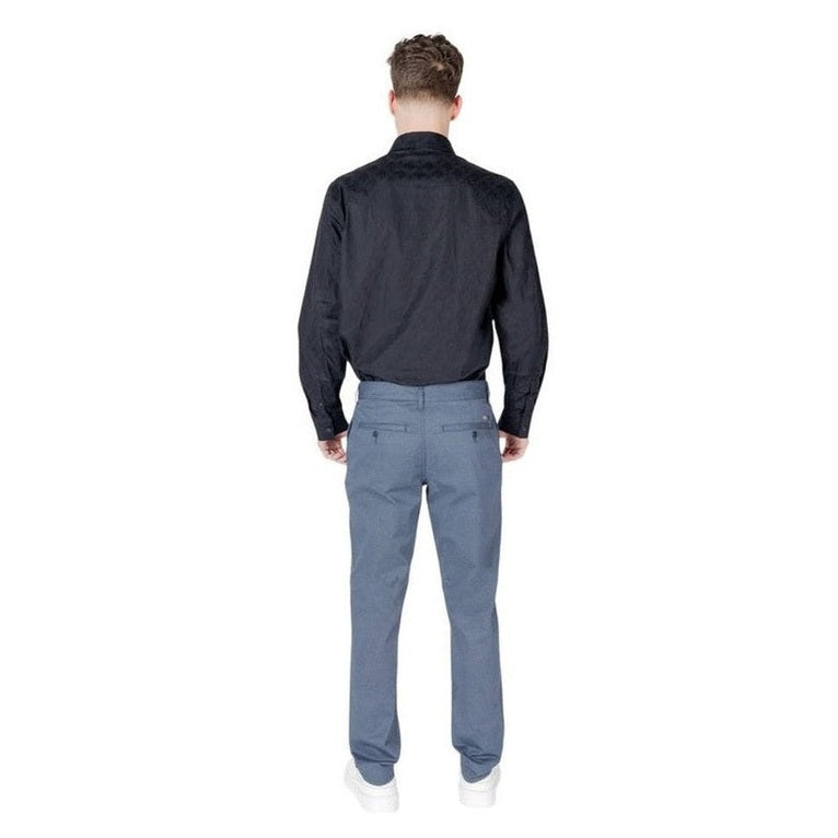 Armani Exchange Blue Cotton Skinny Pants