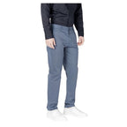 Armani Exchange Blue Cotton Skinny Pants