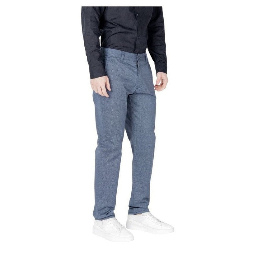 Armani Exchange Blue Cotton Skinny Pants