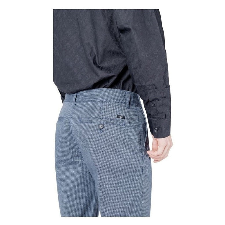 Armani Exchange Blue Cotton Skinny Pants