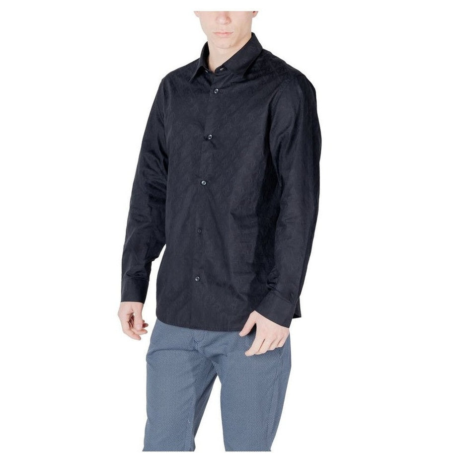 Armani Exchange Cotton Easy-Care Shirt in Blue