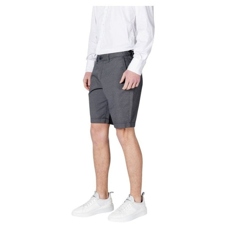 Armani Exchange Blue Cotton Bermuda Shorts