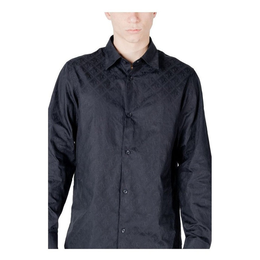 Armani Exchange Cotton Easy-Care Shirt in Blue