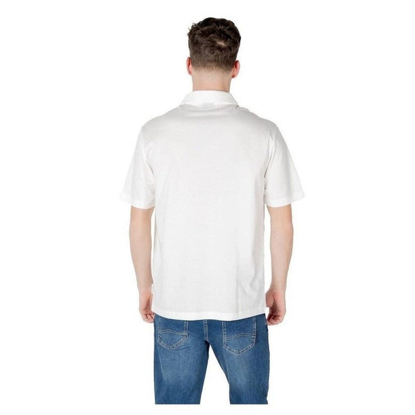 Armani Exchange Βαμβακερό Polo σε Λευκό
