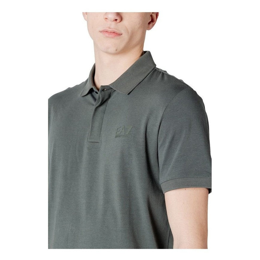 EA7 Emporio Armani Βαμβακερό Polo σε Πράσινο