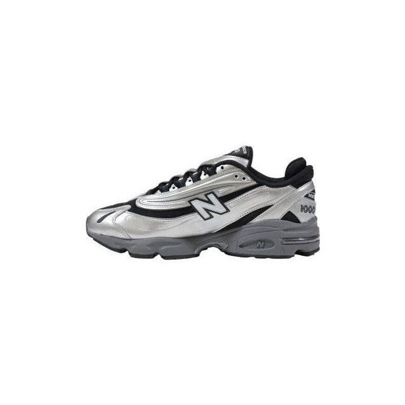 New Balance M1000E Metallic Synthetic Sneakers in Silver