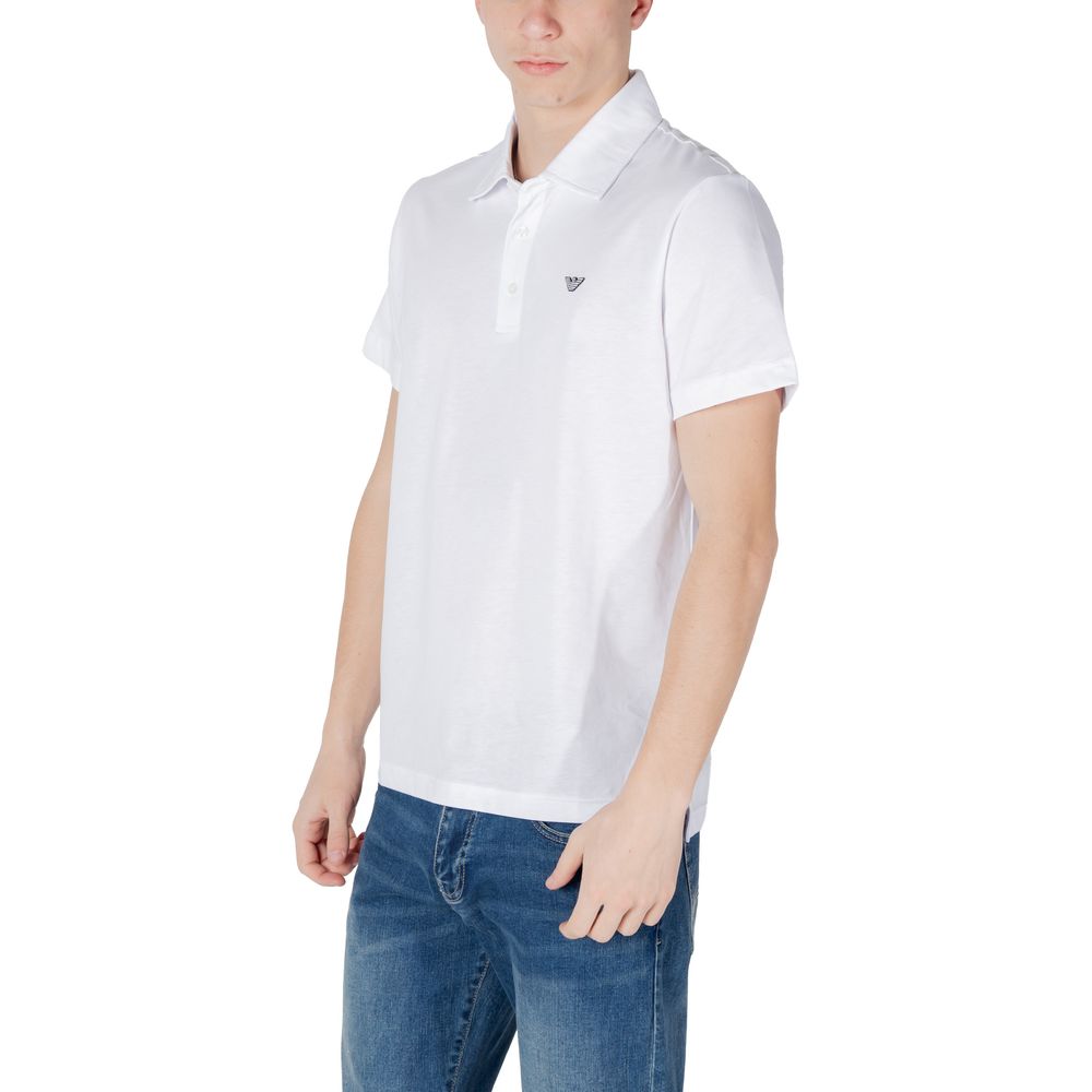 Emporio Armani Βαμβακερό Polo σε Λευκό