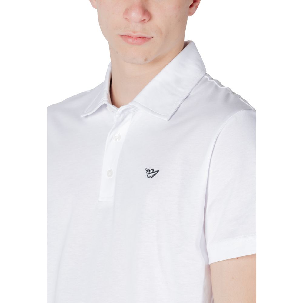Emporio Armani Βαμβακερό Polo σε Λευκό