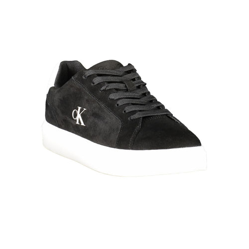 Calvin Klein Δερμάτινο Sneaker Μαύρο