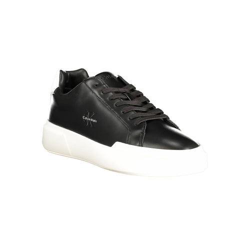 Calvin Klein Δερμάτινο Sneaker Μαύρο