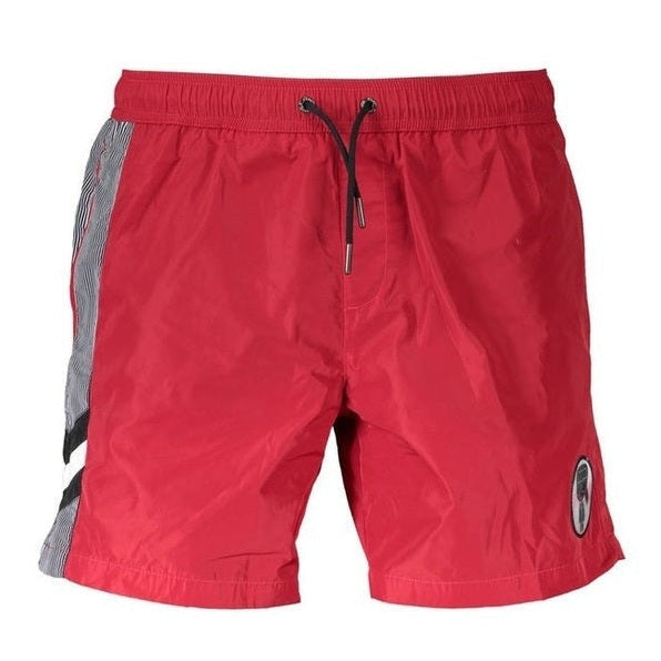 Karl Lagerfeld Red Polyester Men's Beachwear Boxer - Designer | Mens Edit