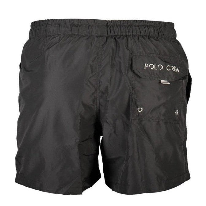 La Martina Quick-Dry Swim Trunk in Black