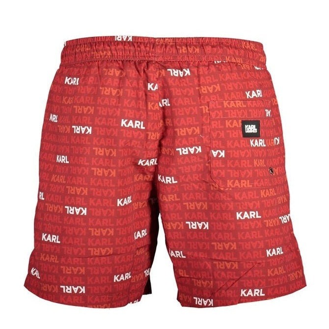 Karl Lagerfeld Swim Shorts in Red