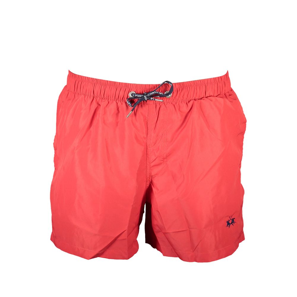 La Martina Quick-Dry Swim Trunk in Red mens luxury fashion - Mens Edit