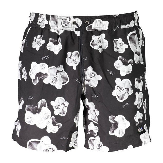 Karl Lagerfeld Black Polyester Men's Swim Boxer Swimwear - Designer | Mens Edit