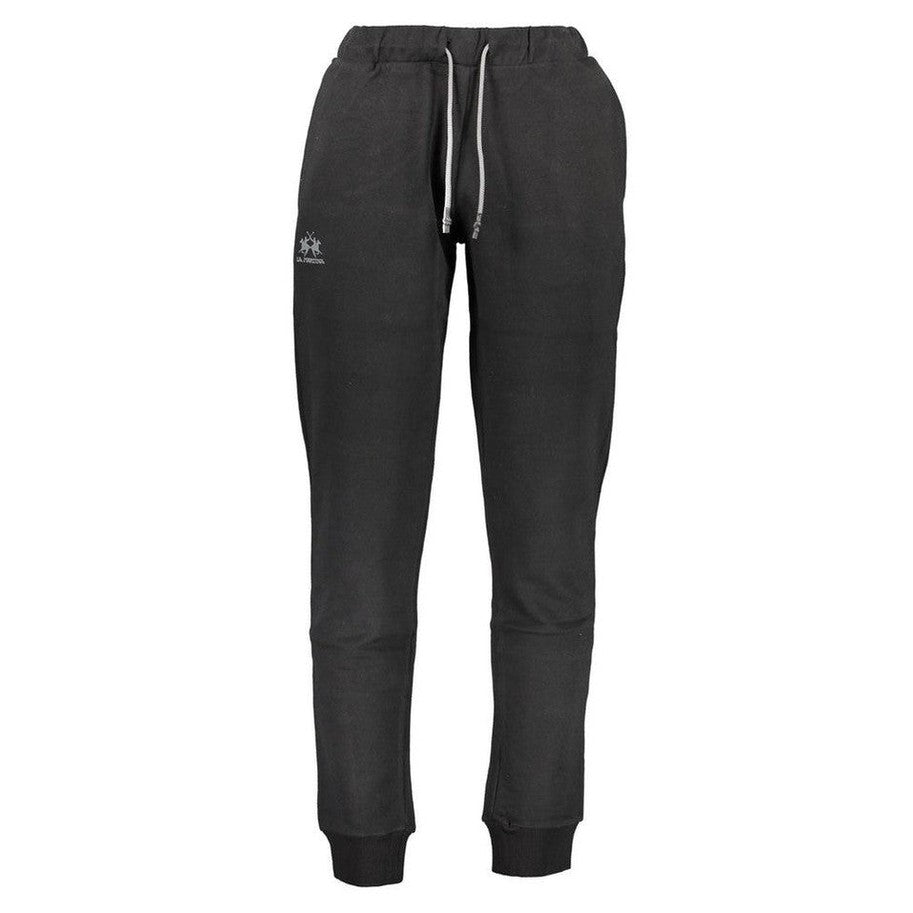 La Martina Black Cotton Men's Sweatpants - Designer Fashion | Mens Edit