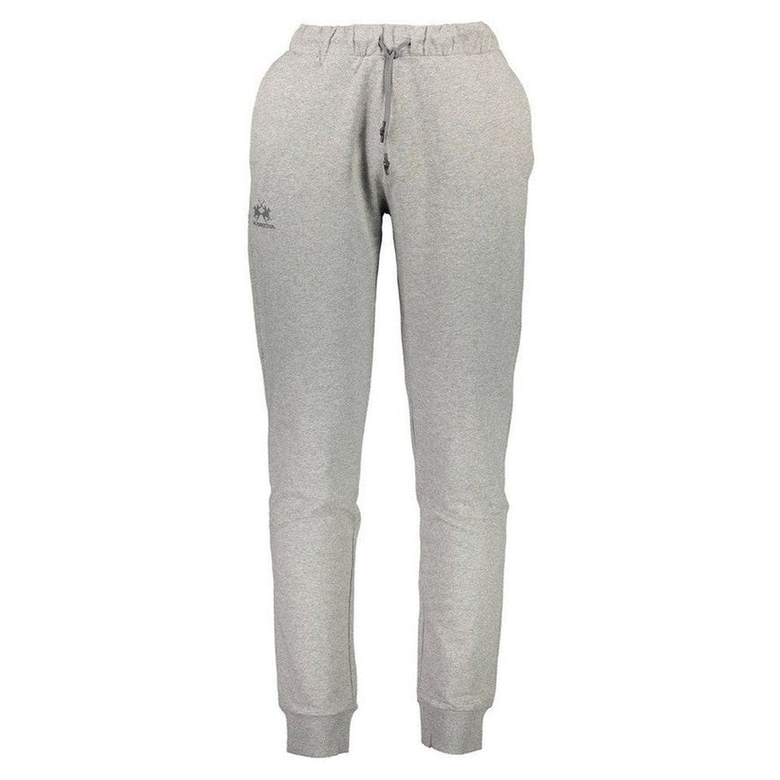 La Martina Grey Cotton Men's Sport Trouser - Designer | Mens Edit