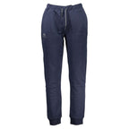 La Martina Blue Cotton Men's Elastic Waist Sweatpants - Designer | Mens Edit