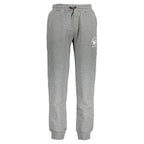 La Martina Grey Cotton Men's Drawstring Sweatpants - Designer | Mens Edit