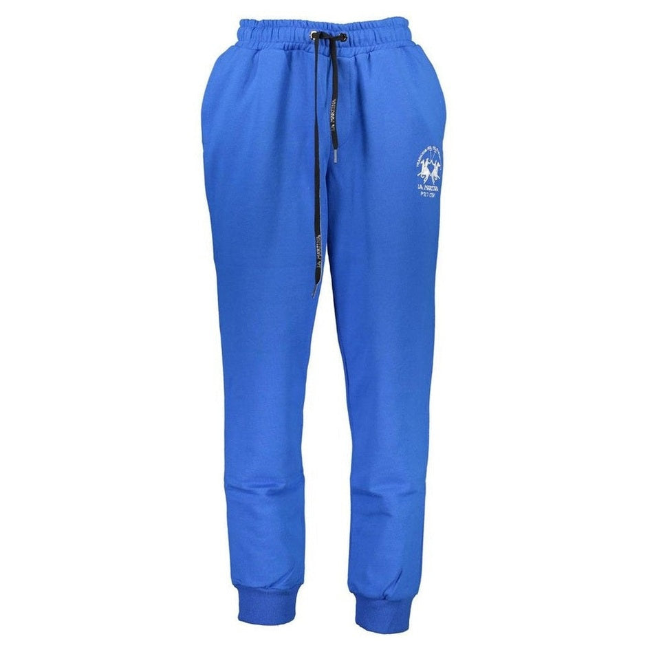 La Martina Blue Cotton Men's Sweatpants - Luxury Designer | Mens Edit