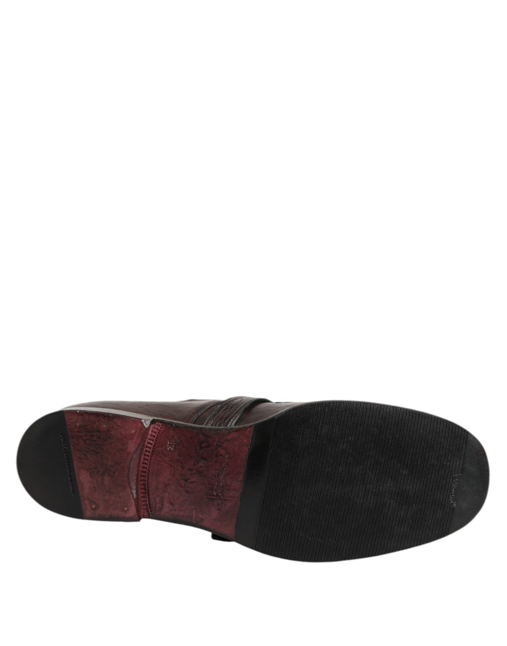 Dolce & Gabbana Brown Leather Monk Strap Derby Shoes