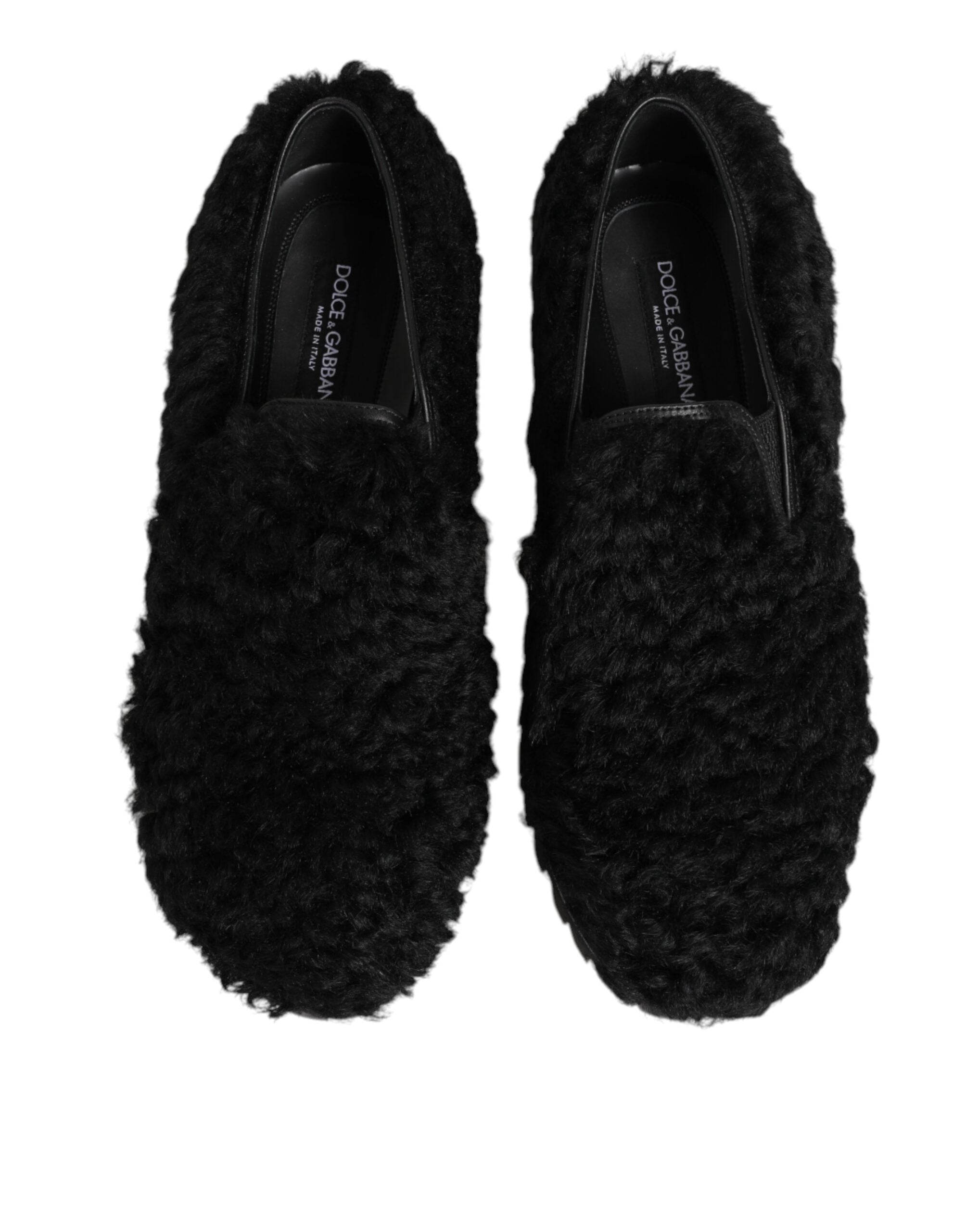 Dolce & Gabbana Leather Slippers in Black