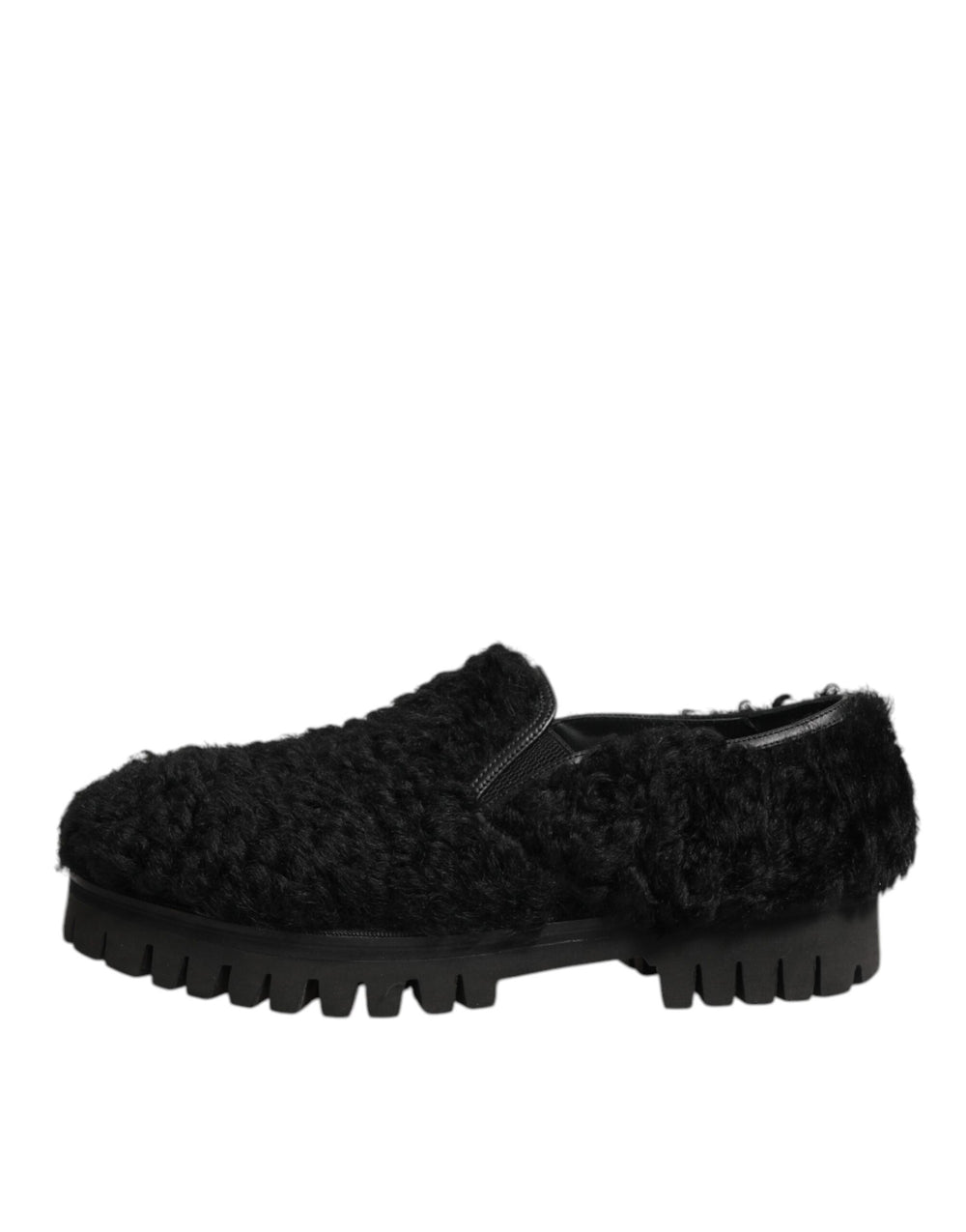 Dolce & Gabbana Leather Slippers in Black