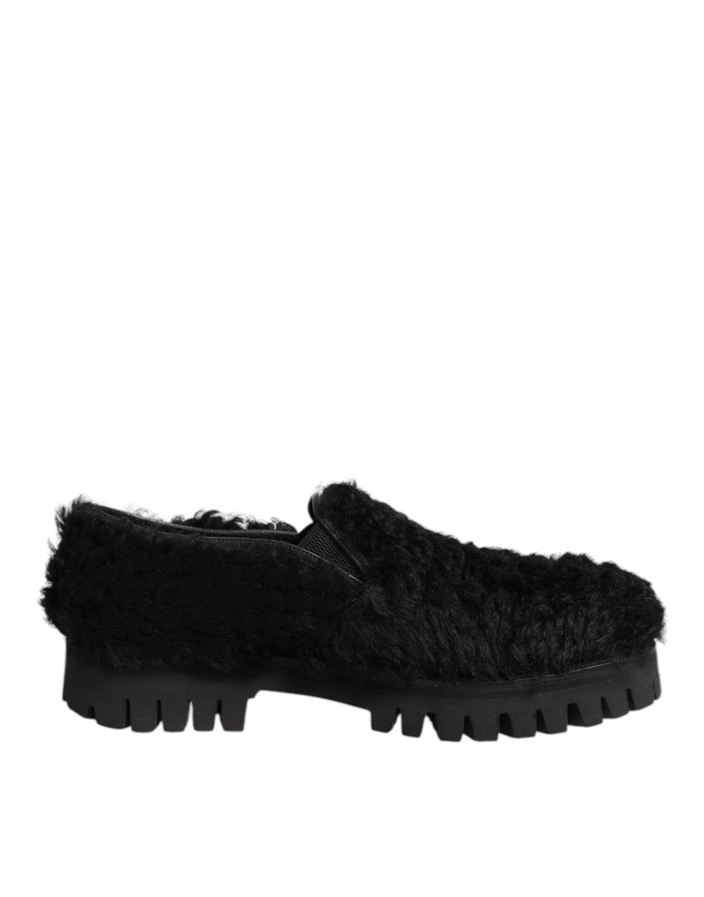 Dolce & Gabbana Leather Slippers in Black