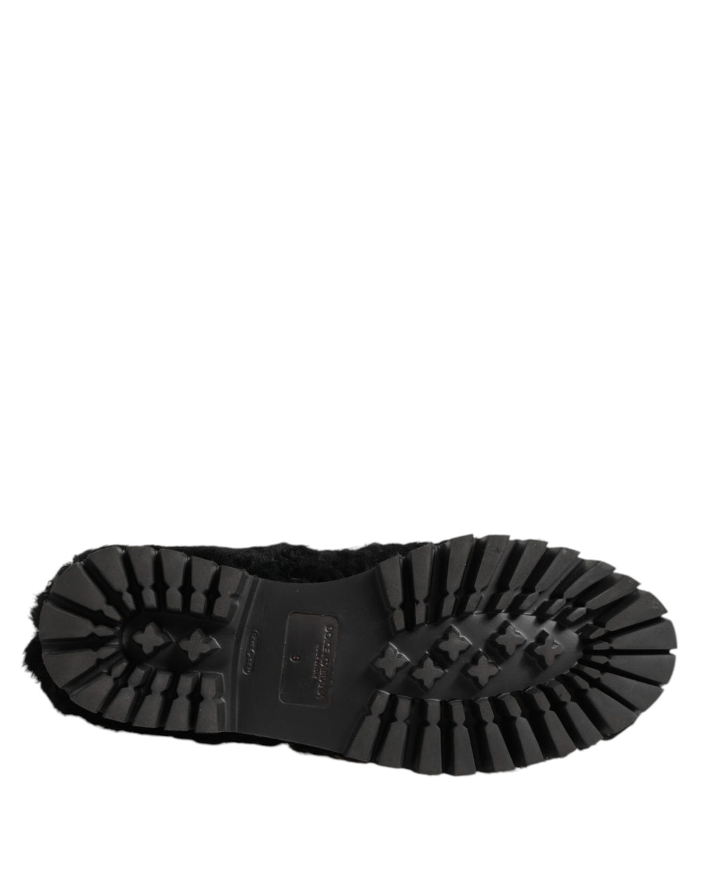 Dolce & Gabbana Leather Slippers in Black