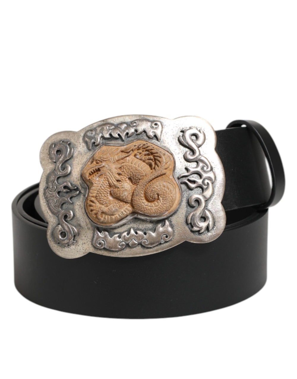 Dolce & Gabbana Calf Leather Belt in Black