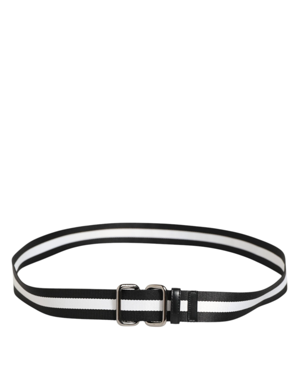 Dolce & Gabbana Nylon Belt in Black and White Stripe