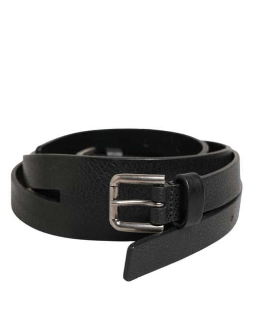 Black Double Strap Leather Gold Buckle Belt mens luxury fashion - Mens Edit