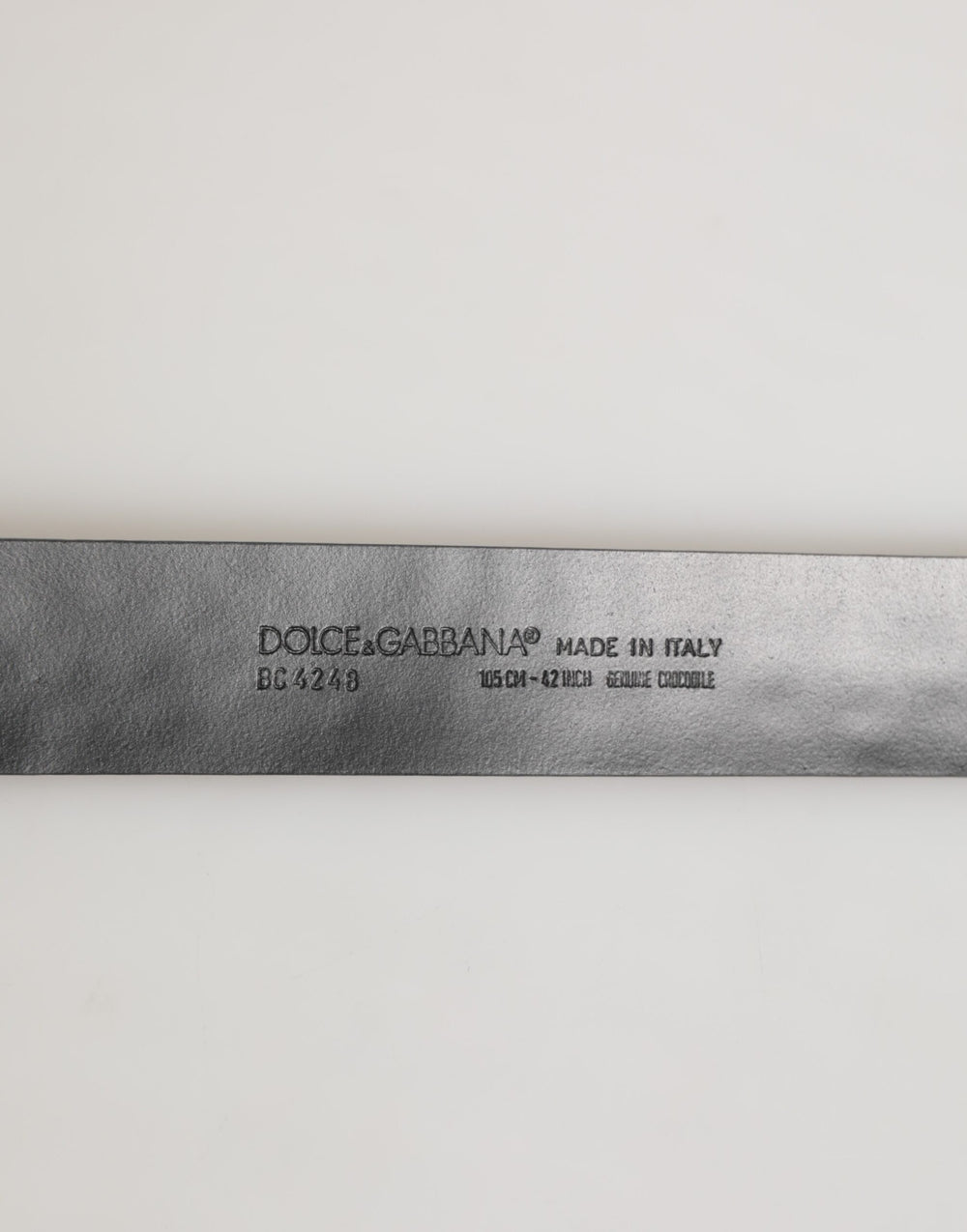Dolce & Gabbana Caiman Leather Belt in Black