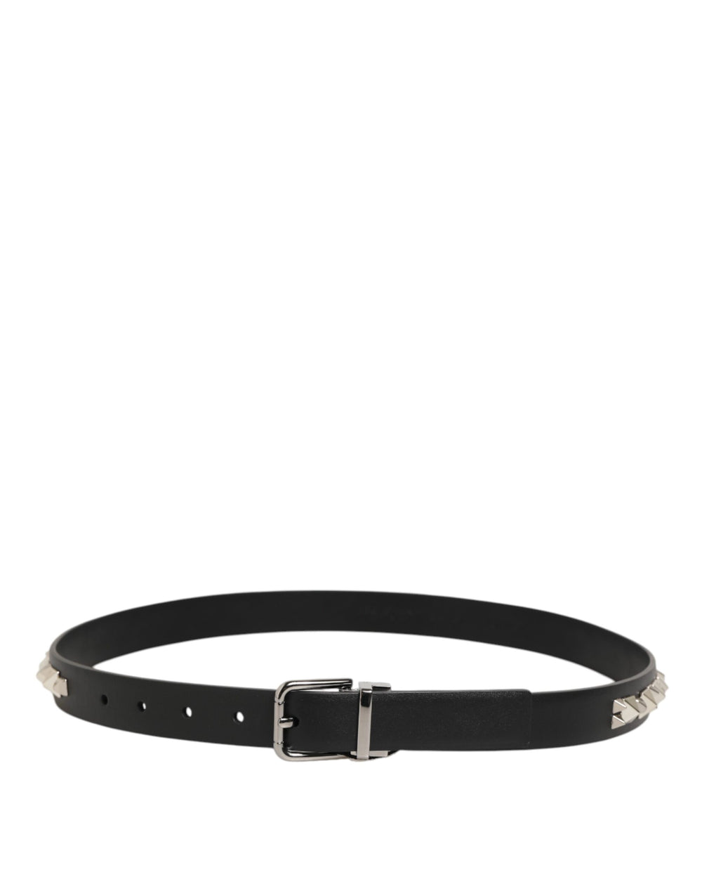 Dolce & Gabbana Leather Studded Belt in Black