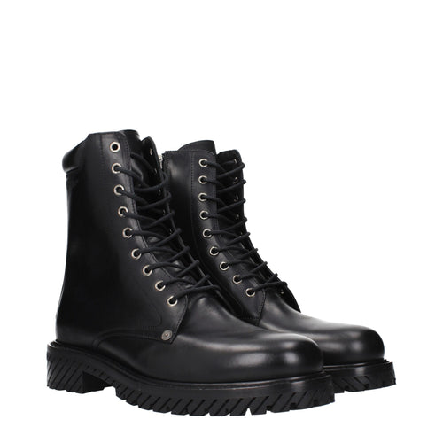 Black Leather Ankle Boots