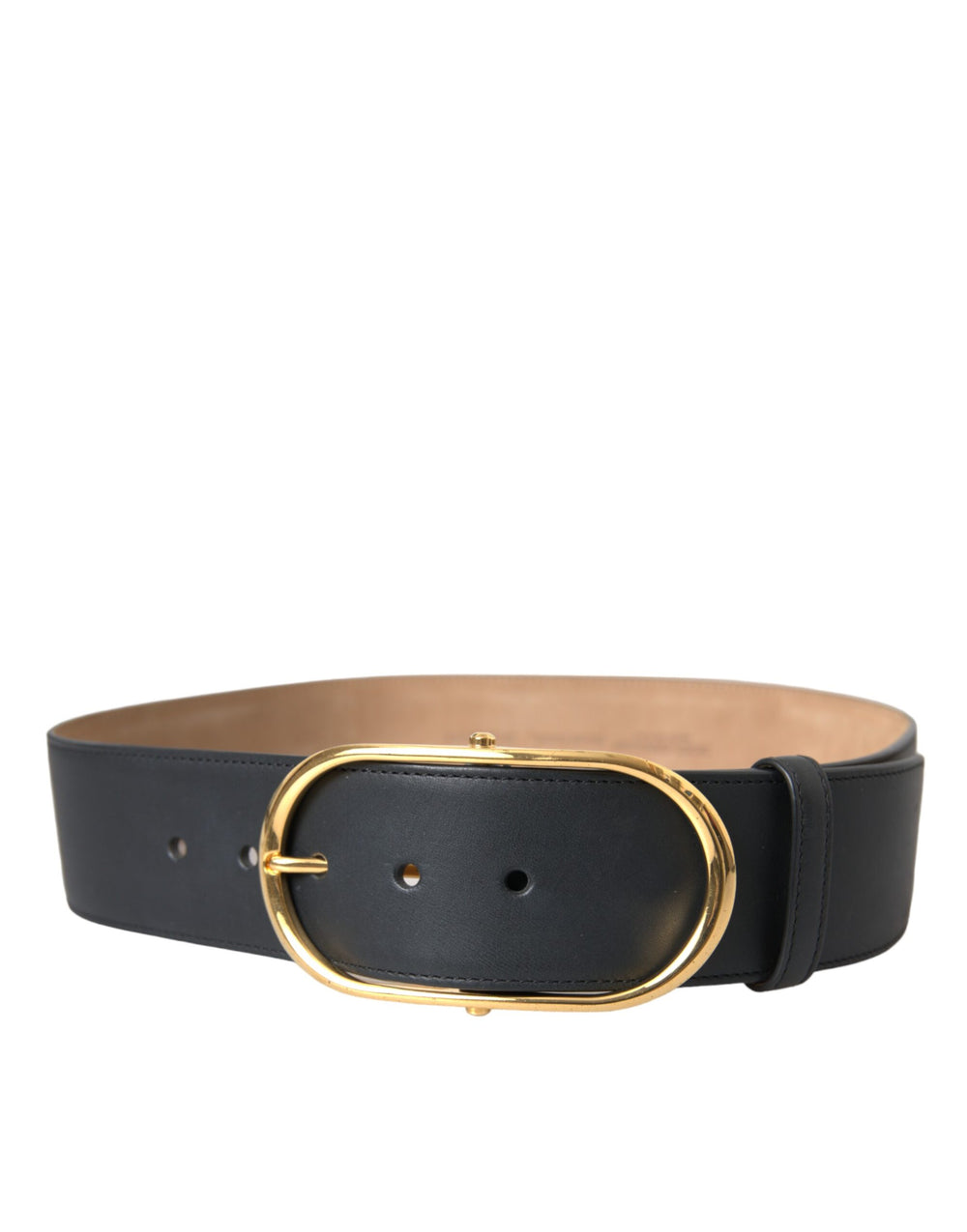 Dolce & Gabbana Calf Leather Belt in Black