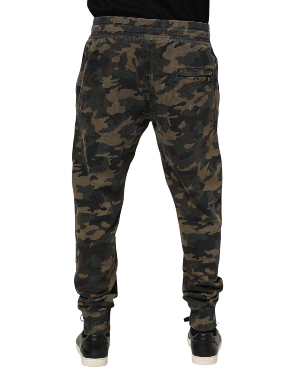 Dolce & Gabbana 100% Cotton Jogger Pants in Multicolor Camouflage