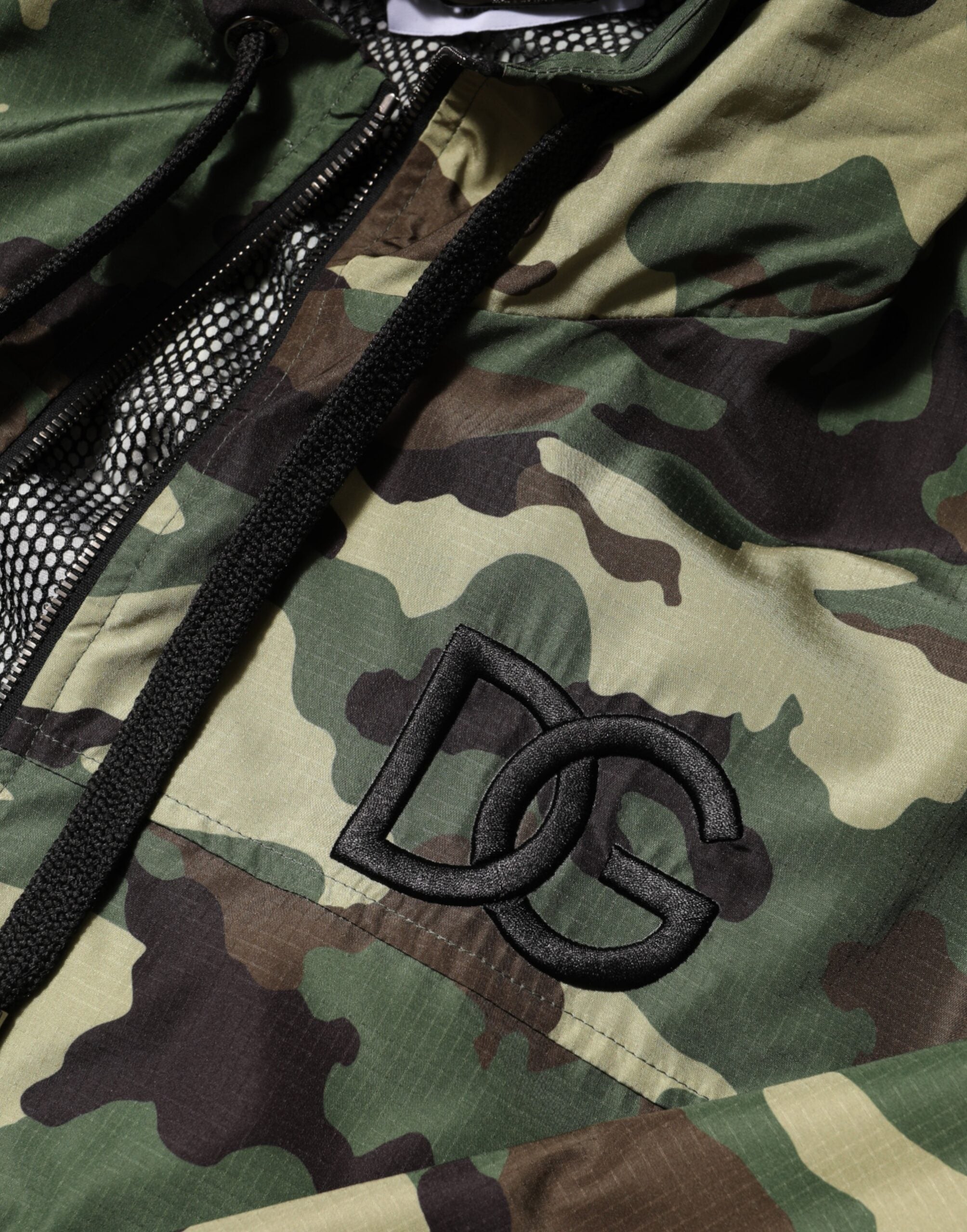 Dolce & Gabbana Hooded Sweatshirt Jacket με Camouflage Print σε Πράσινο