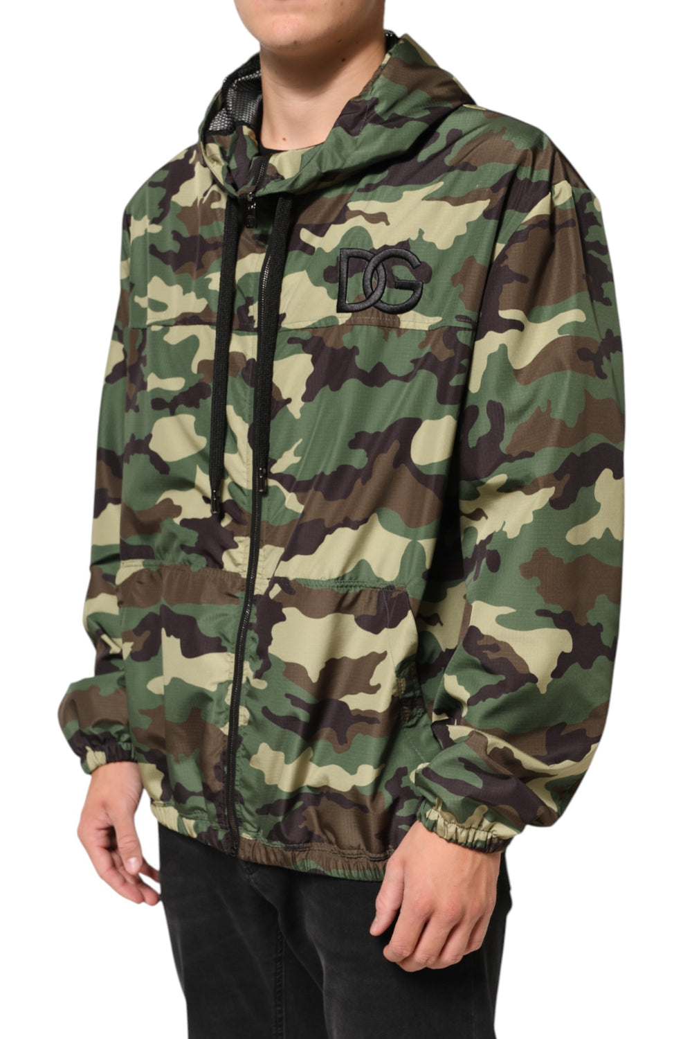 Dolce & Gabbana Hooded Sweatshirt Jacket με Camouflage Print σε Πράσινο